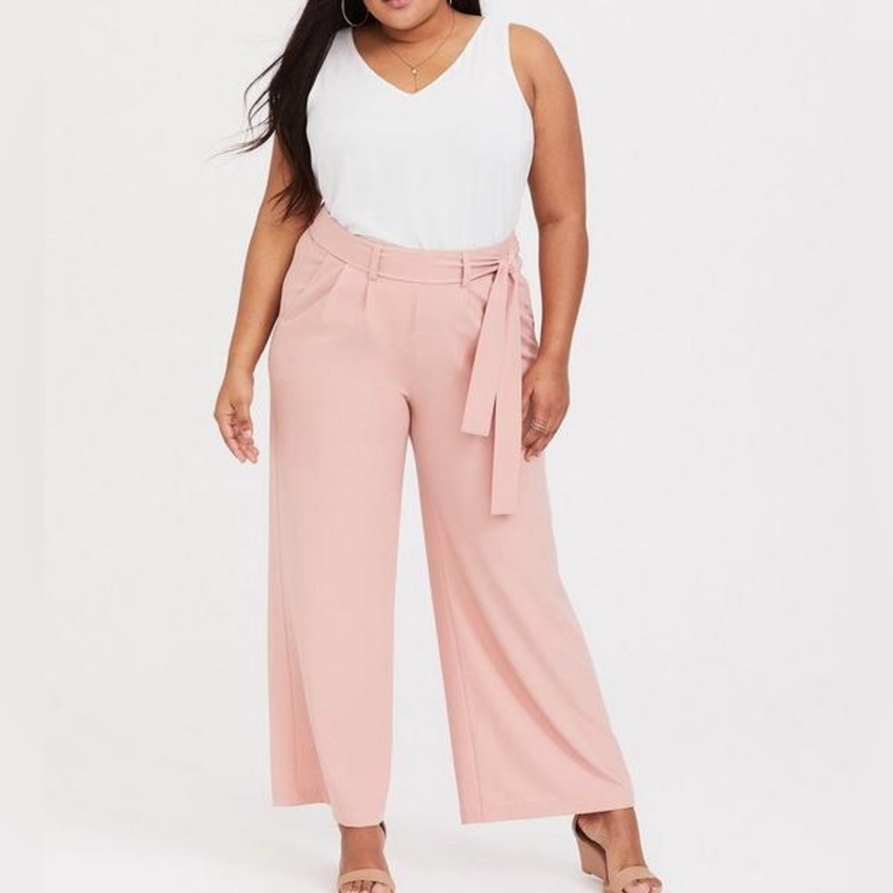 Torrid Blush Wide Leg Pants
